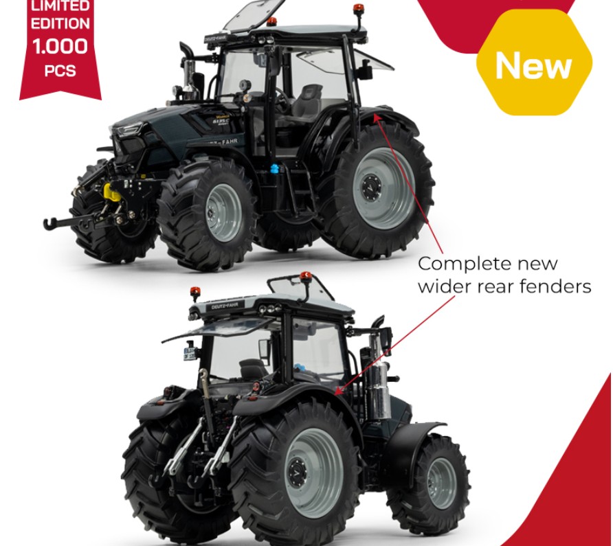 Weise Toys 1087 Deutz-Fahr 6135 C RVshift Warrior Black 1:32 Spur 1