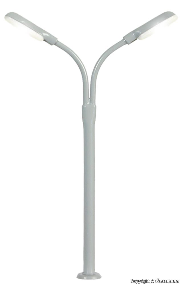 Viessmann 6495 Peitschenleuchte doppelt 2 LEDs weiß 1:160 Spur N Neu