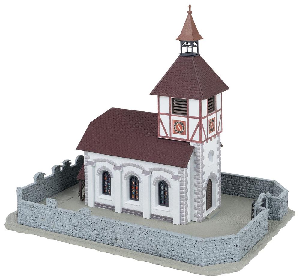 Faller 130679 Dorfkirche mit Kirchhof 1:87 Spur H0 Bausatz NEU OVP