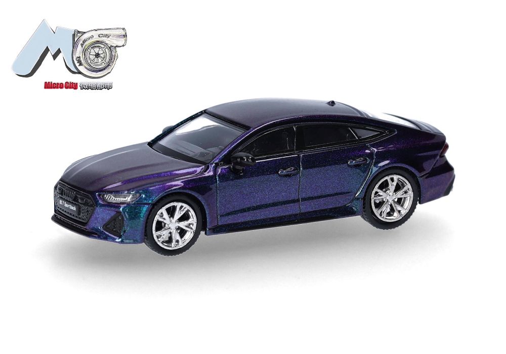 Herpa 87MC000084 MicroCity: Audi RS7 flip-flop 1:87 Spur H0 Standmodell
