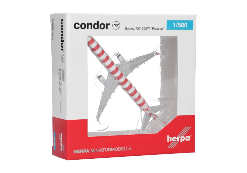 Herpa 538893 Condor Boeing 757-300 - D-ABOM "Passion" 1:500 NEU