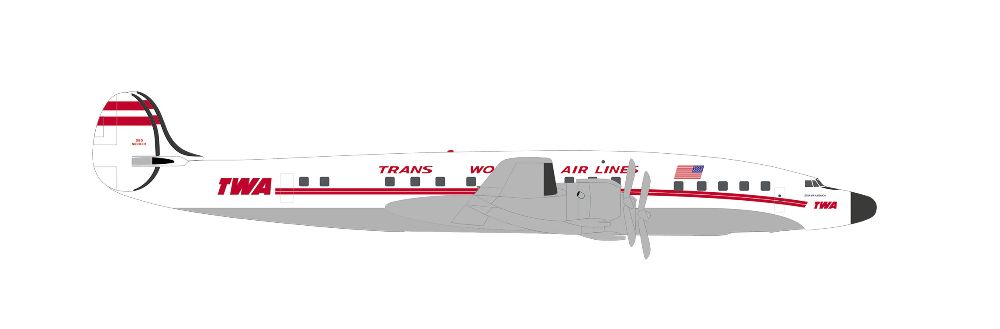 Herpa 539364 L-1649A Jetstream TWA 1:500