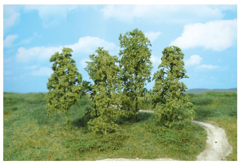 Heki 1641 12 Naturbäume mittelgrün Neu OVP