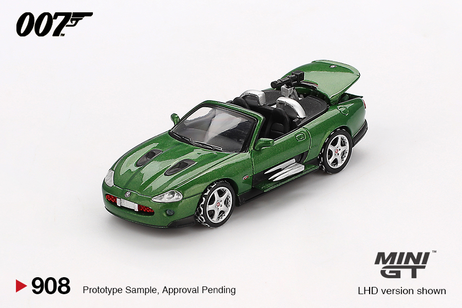 Mini GT 908G Jaguar XKR "Die Another Day" 2002 1:64 Standmodell