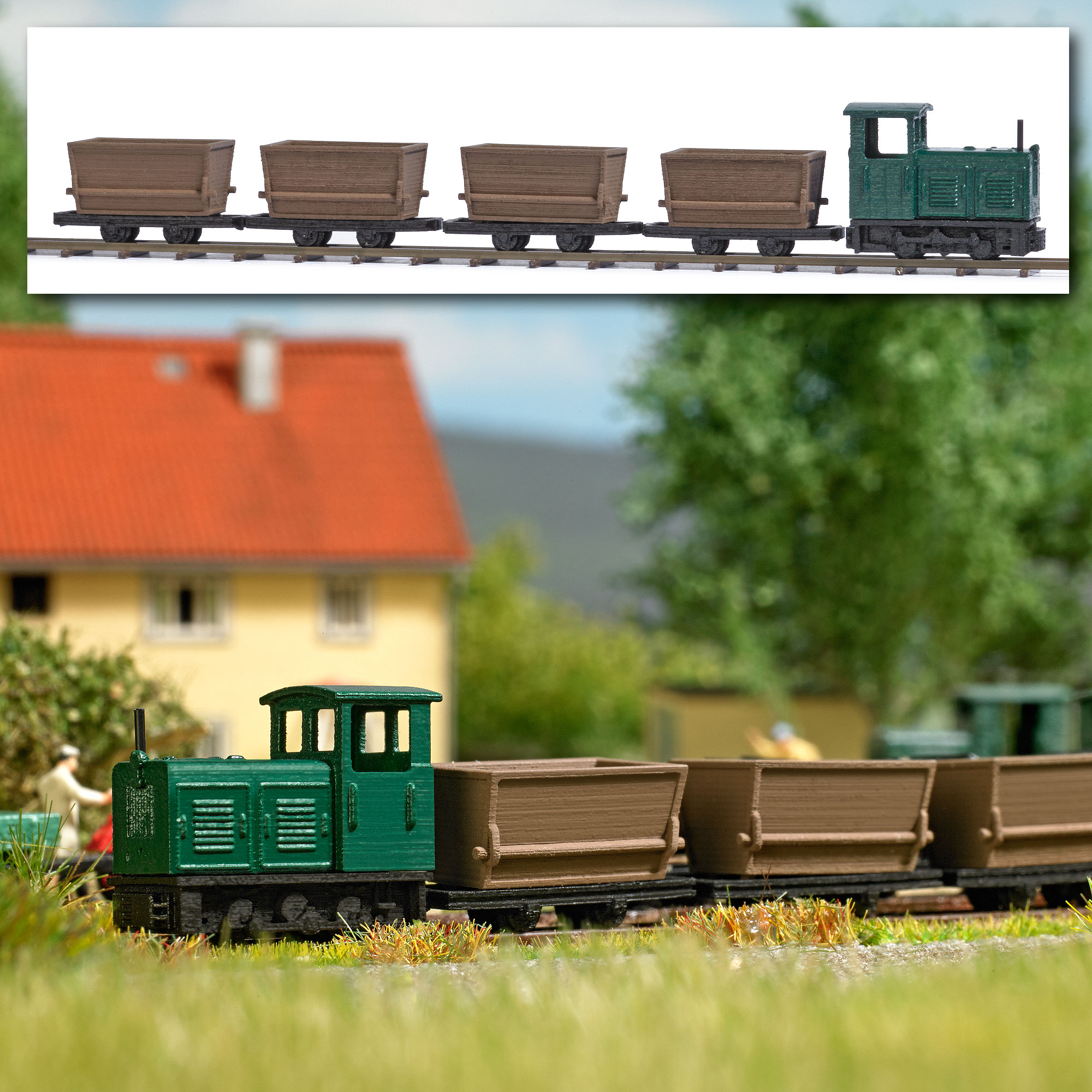 Busch 8071 Feldbahn-Set Torfladung 1:160 Spur N Neu OVP