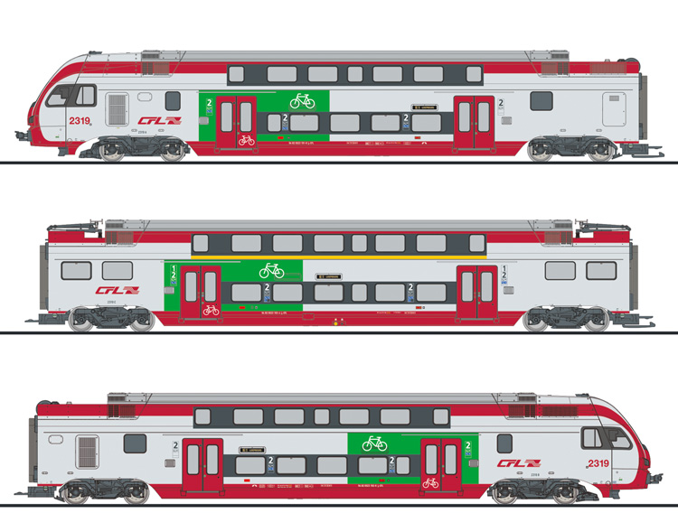 Liliput L133860 3-tlg Elektro-Triebzug "KISS" CFL Ep.VI 1:87 Spur H0
