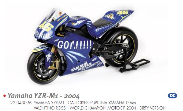 Minichamps 122043096 VALENTINO ROSSI - WORLD CHAMPION - MOTOGP 2004 1:12