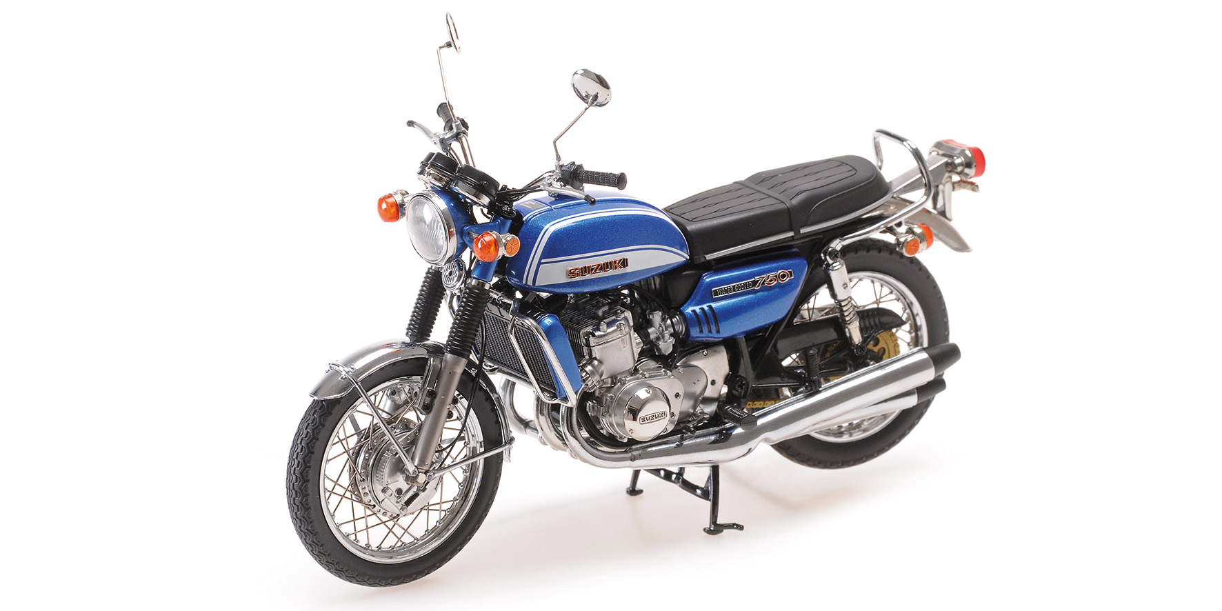 Minichamps 122162102 SUZUKI GT 750 J 1973 BLUE METALLIC 1:12 NEU OVP