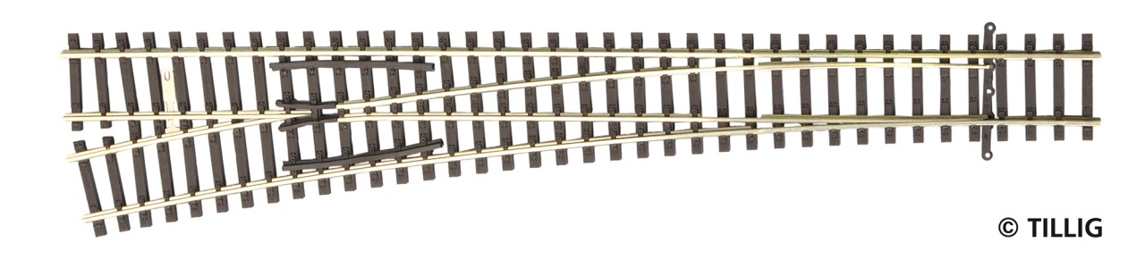 Tillig 83342 EW3 links Abzweig 12° Radius 984 1:120 Spur TT Neu