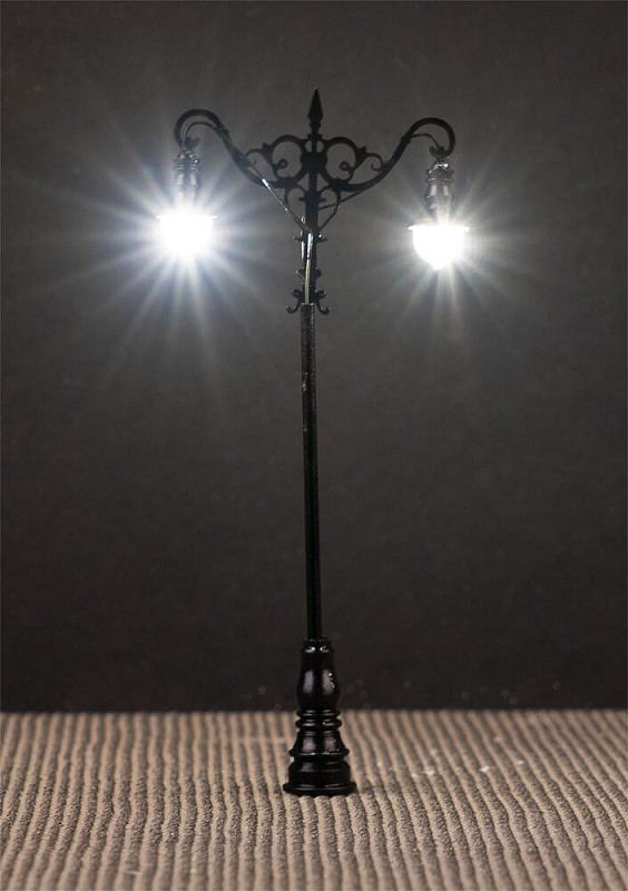 Faller 180106 LED-Laterne, Kugel-Hängeleuchten, 3 Stück - 1:87 Spur H0