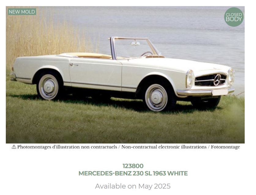 Norev 123800 Mercedes-Benz 230 SL 1963 White 1:12