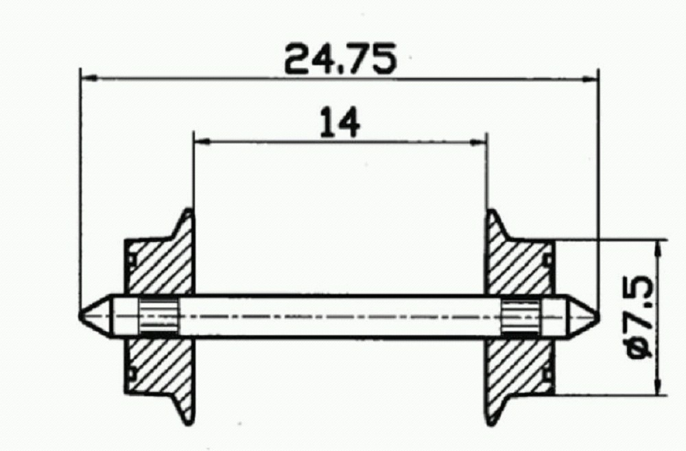 Roco 40184 Wechselstrom-Radsatz - Spur H0 - Neu - OVP