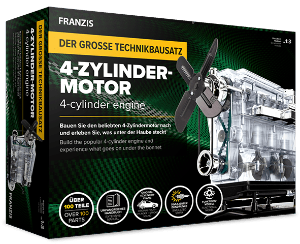 Franzis 67175 Der große Technikbausatz - 4-Zylinder-Motor 1:3