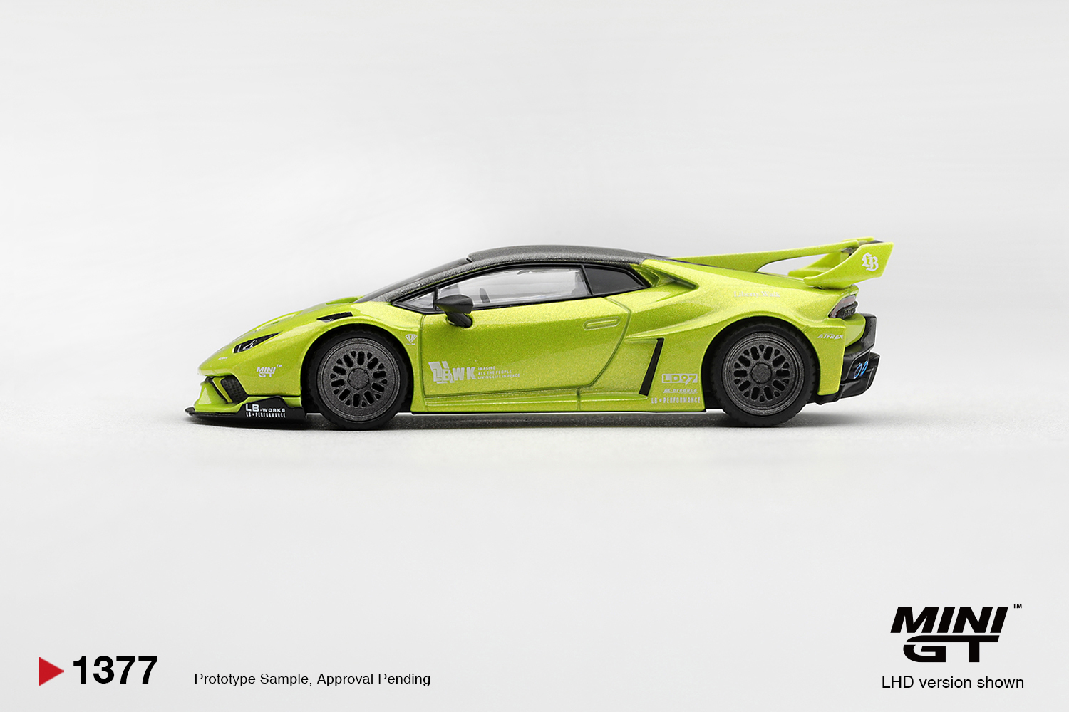 Mini GT 1377 1:64 LAMBORGHINI HURACAN LB-WORKS LIME METALLIC 2023