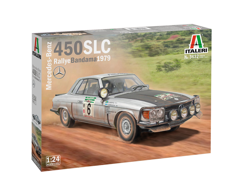 Italeri 3632 Mercedes-Benz 450SLC Rallye Bandama 1979 1:24 NEU