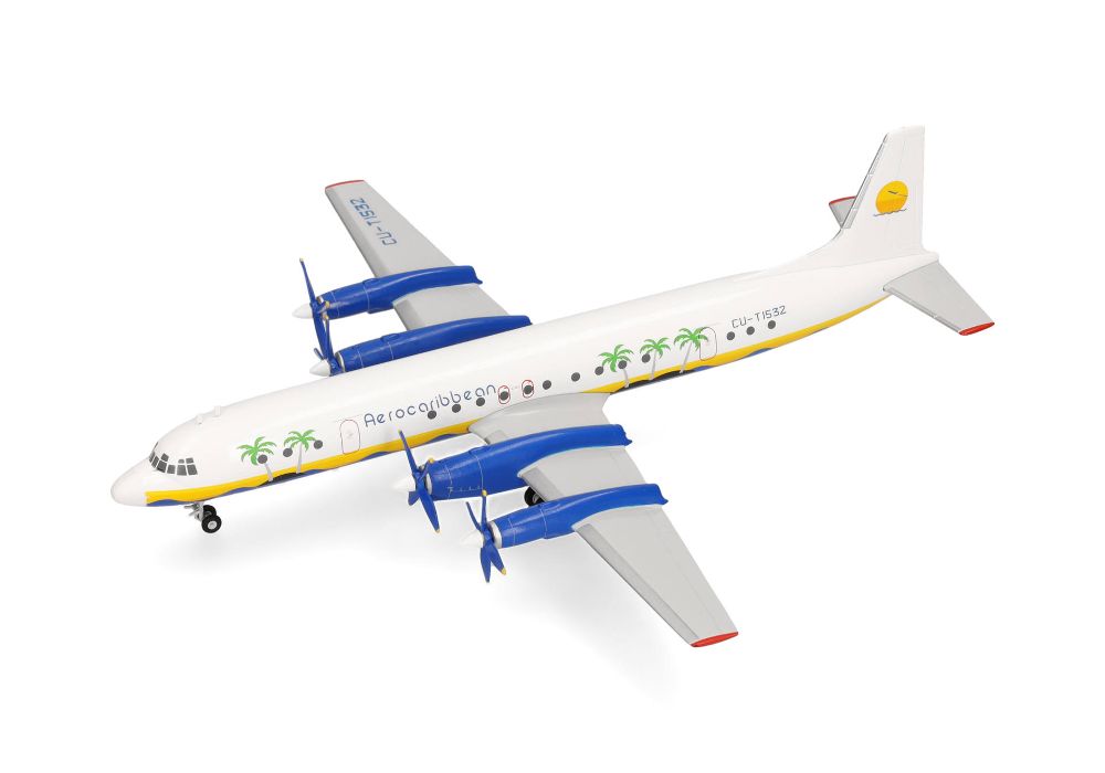 Herpa 573719 Aero Caribbean Ilyushin IL-18 – CU-T1532 1:200 NEU
