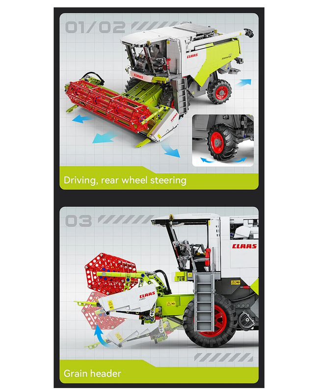 CaDA C61508W Claas Dominator 370 2,4GHz 1:18 Bausatz NEU OVP