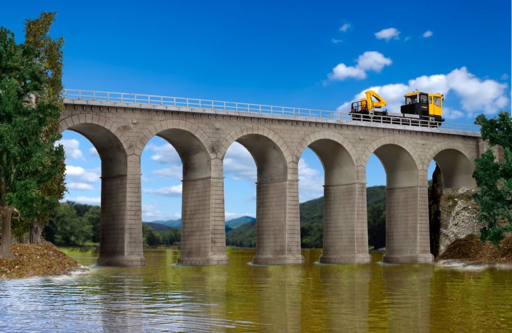 Kibri 39724 H0 Aachtal-Viadukt mit Eisbrecherpfeilern,eingleisig