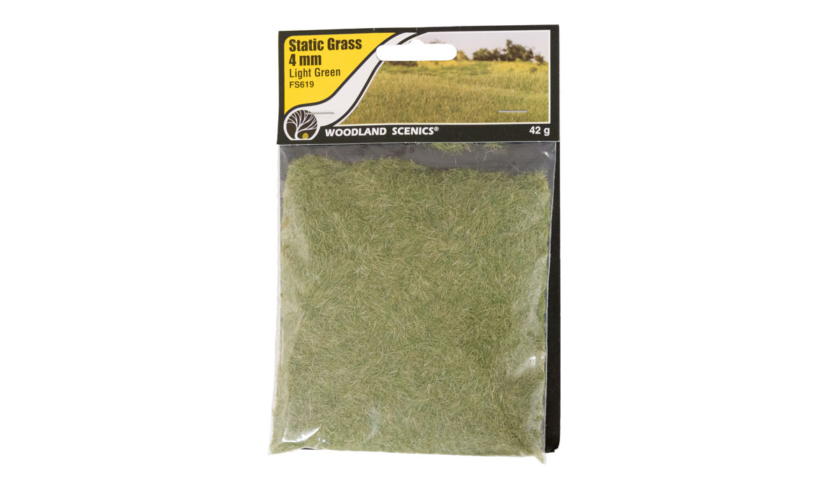 Woodland Scenics FS619 4mm Static Grass Light Green Neu OVP