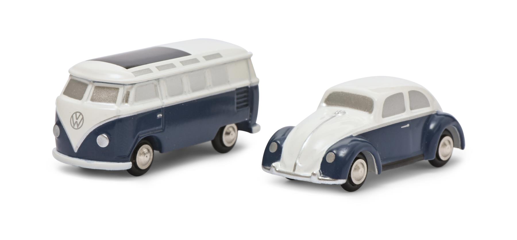 Schuco 450514600 2er-Set Volkswagen VW Käfer + VW T1 Samba PICCOLO