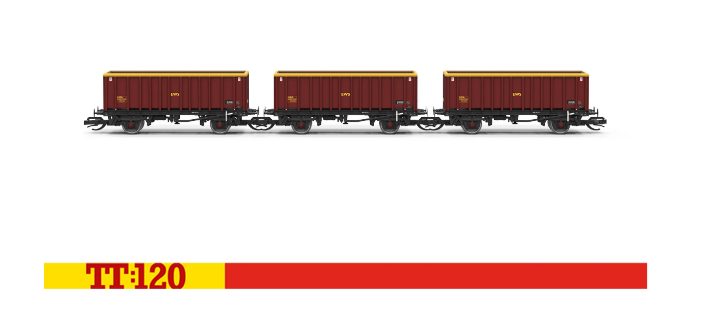 Hornby TT6077 EWS - MEA Wagon - Triple Pack Spur TT
