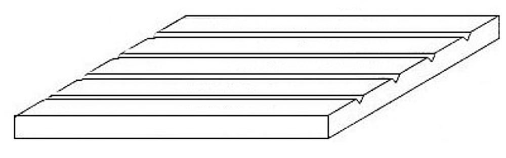 evergreen 4037 Strukturplatte, 1x150x300 mm.Spur H0-Maßstab, 1 Stück