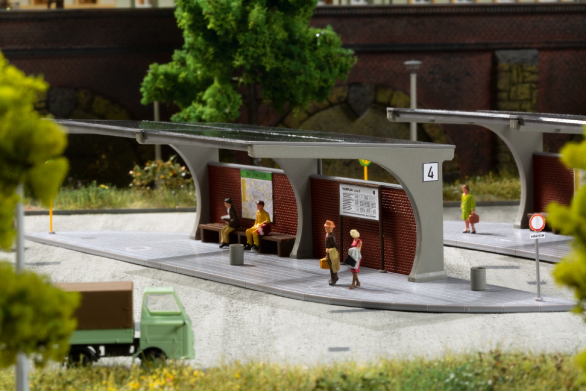 Auhagen 13350 Erweiterung Busbahnhof 1:120 Spur TT Bausatz Neu