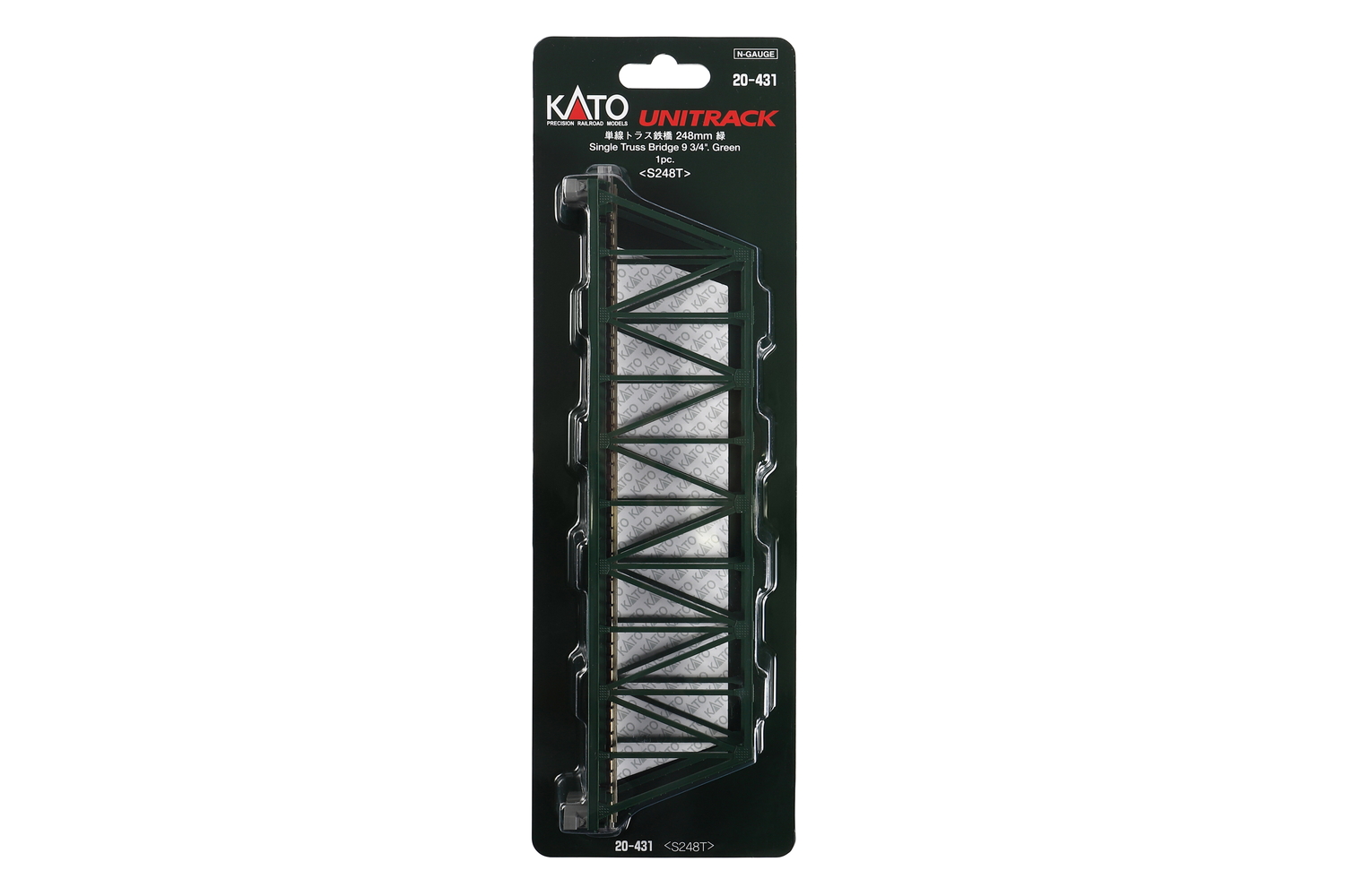 Kato 20-431 Kastenbrücke gerade 248mm Grün 1:160 Spur N Neu