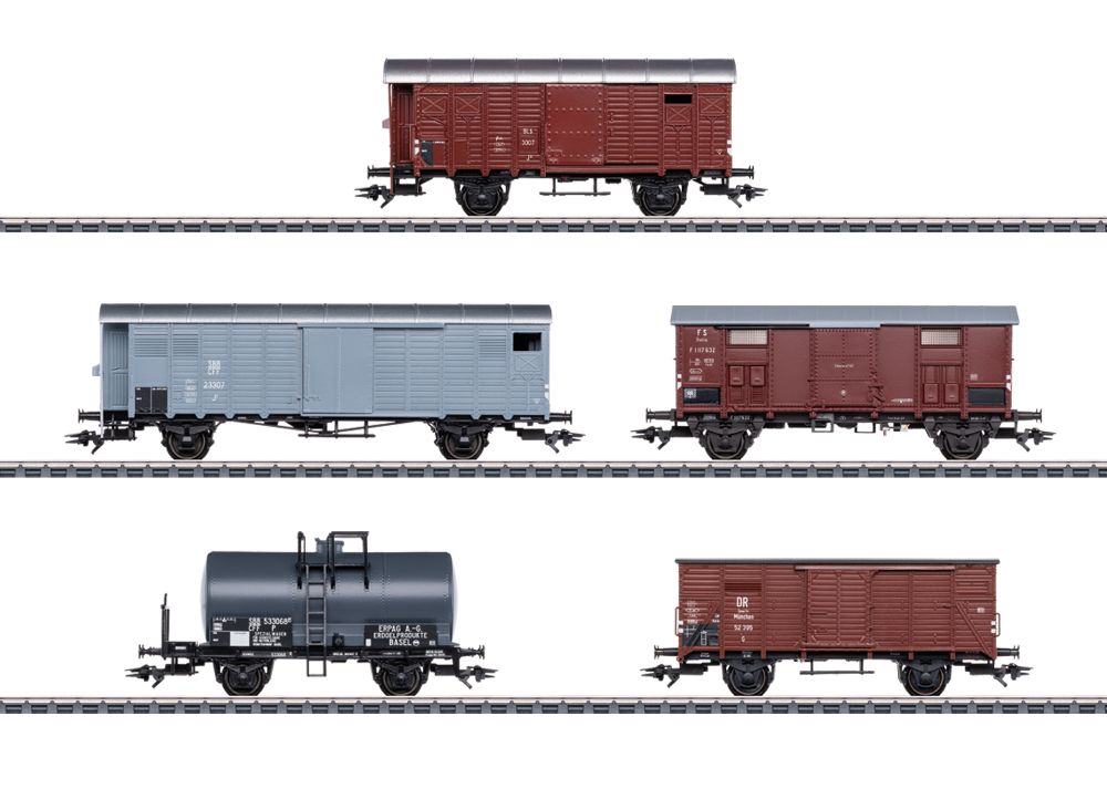 Märklin 46575 Güterwagen-Set zur Ae 6/8 BLS/SBB/FS/DB Spur H0