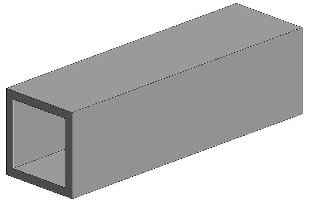 evergreen 254 Quadratrohr, 35 cm lang, 6,3 mm Kantenl.-1/4.  2 Stück