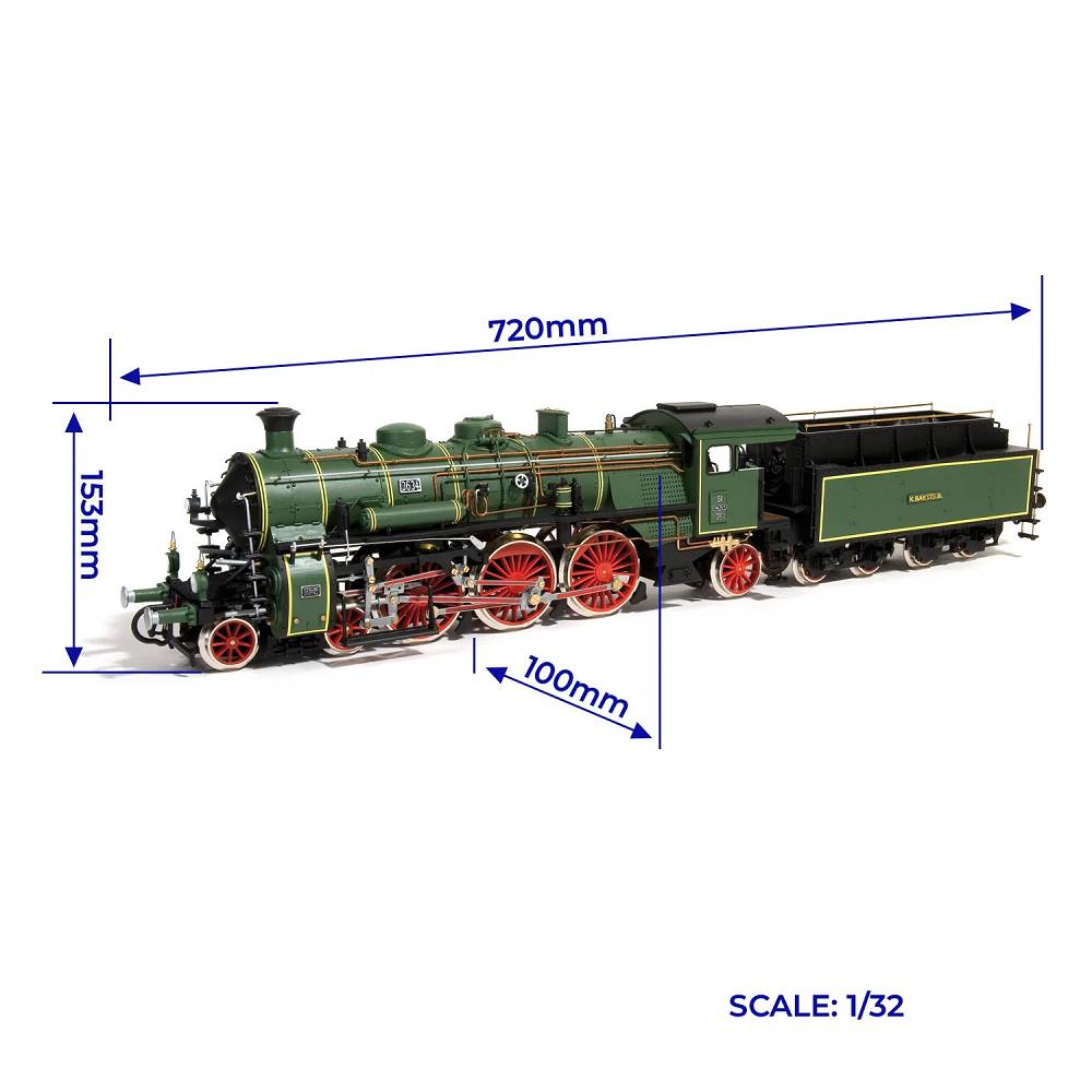 OcCre 54002 Bayrische S 3/6 Lok mit Tender BR-18 1:32 Holzbausatz