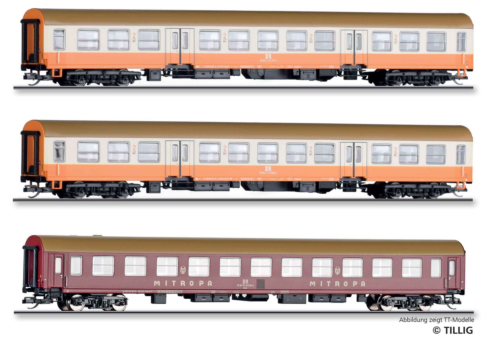 Tillig 70062 Reisezugwagenset „Museums-Städteexpress Erfurter Bahnservice