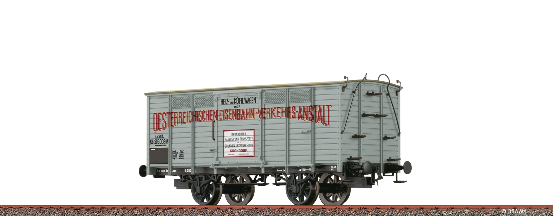 Brawa 50976 Gedeckter Güterwagen Gb "OEVA" k.k.St.B. Spur H0