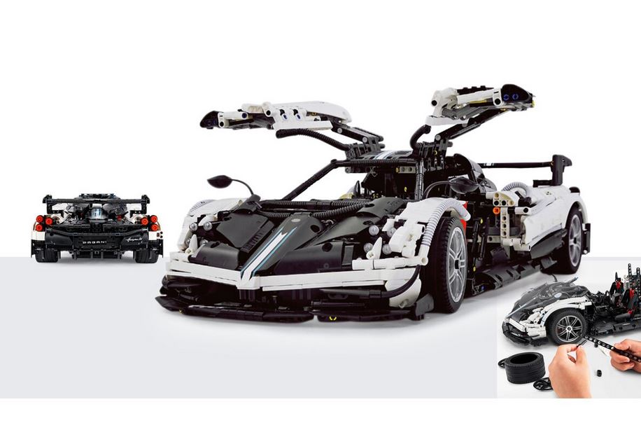 Jamara 402825 Pagani Huayra BC weiss Bricks 1:8 Bausatz Neu OVP