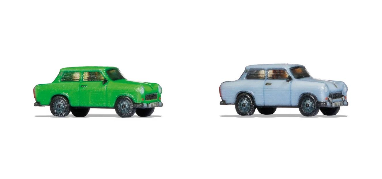 Noch 44601 Trabant 601 2 Stück blau und grün 1:220 Spur Z NEU