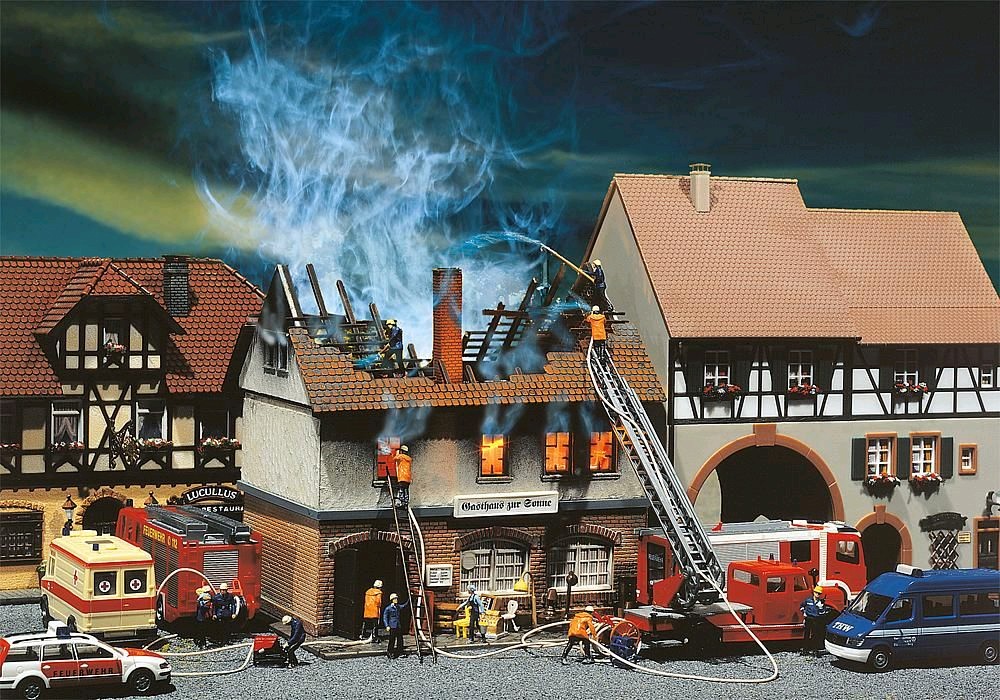 Faller 130429 Brandruine Gasthaus Zur Sonne 1:87 Spur H0 Bausatz Neu OVP