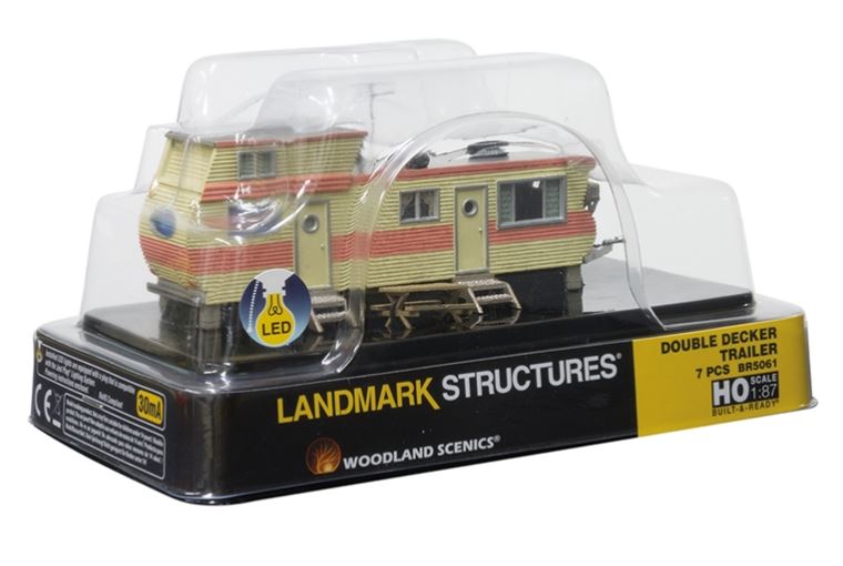 Woodland Scenics BR5061 Double Decker Trailer Wohnwagen Spur H0 Fertigmodell
