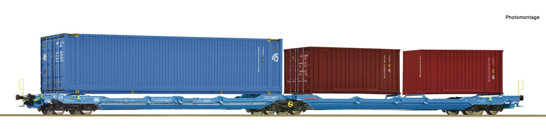 Roco 6600036 Doppeltaschen-Gelenkwagen T3000e NACCO Spur H0