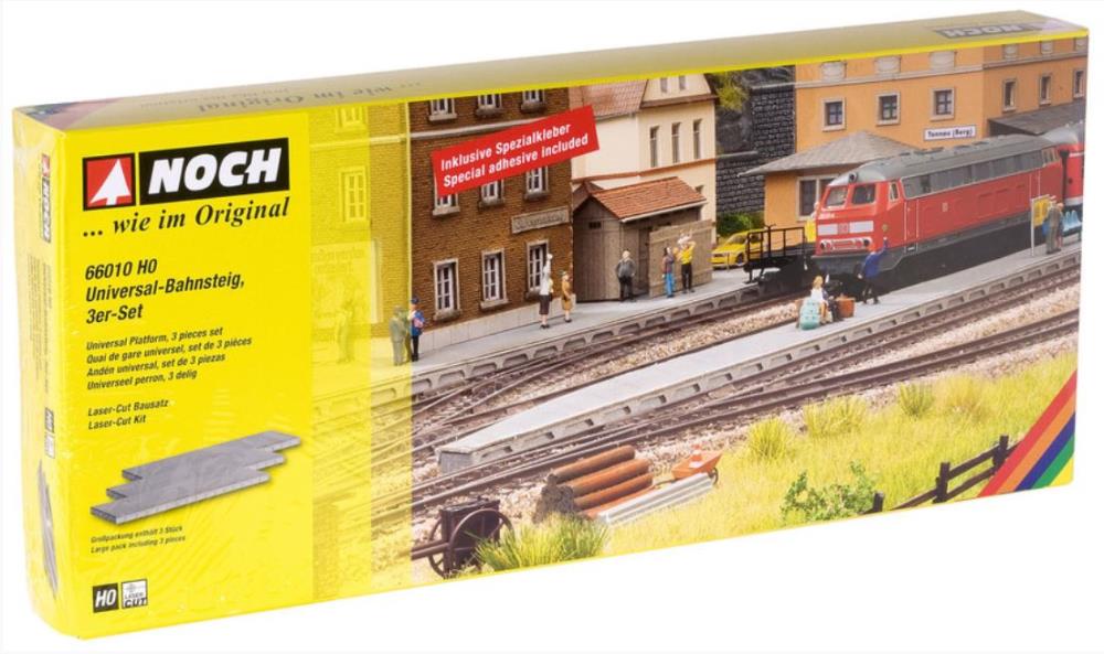 Noch 66010 Universal Bahnsteig 3er Set