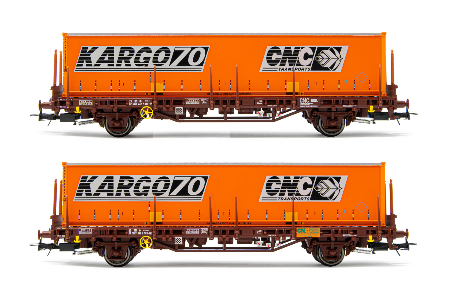 Jouef HJ6224 SNCF, 2-unit set of 2-axle stake wagon Lgs - Spur H0