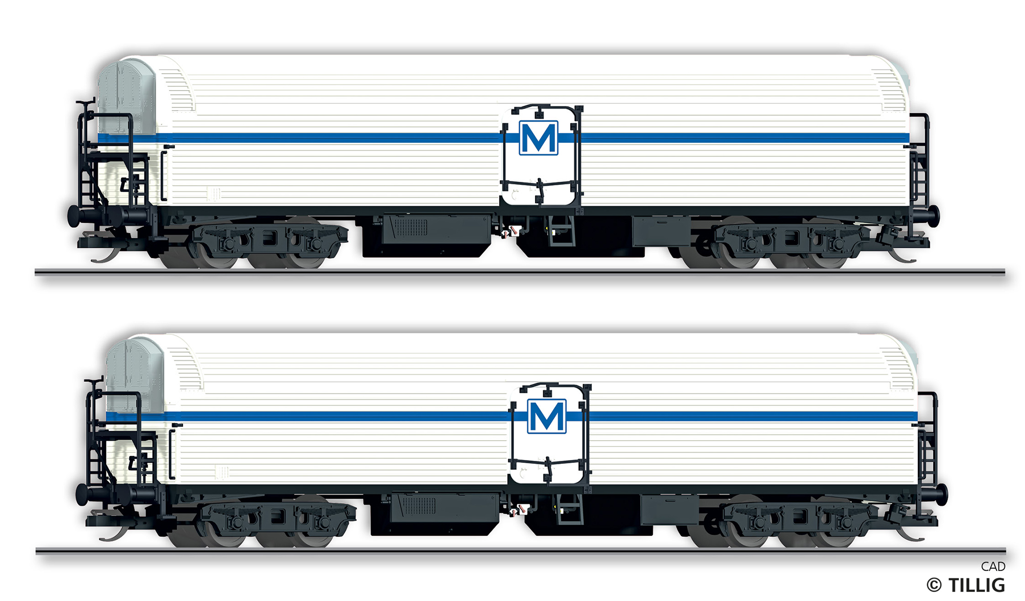 Tillig 01143 Güterwagenset der DR, bestehend aus zwei Maschinenkühlwagen