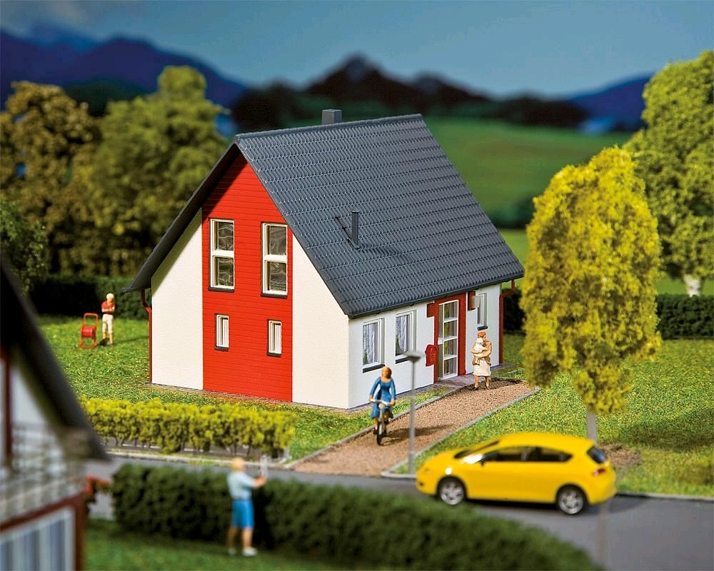 Faller 130315 Einfamilienhaus, rot 1:87 Spur H0 Bausatz Neu OVP