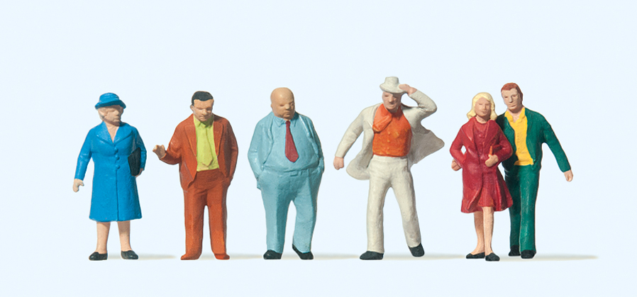 Preiser 14124 Passanten 1:87 Spur H0 Neu OVP Figuren