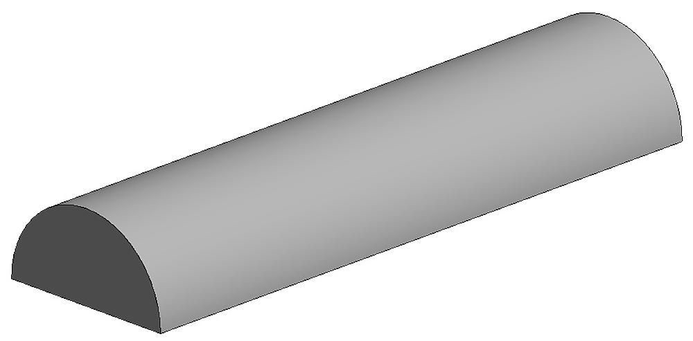 evergreen 243 Halbrundstange, 35 cm lang, Durchm. 2,5 mm, 3 Stück