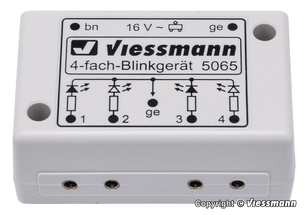 Viessmann 5065 Vierfach-Blinkelektronik für Andreaskreuze Neu OVP