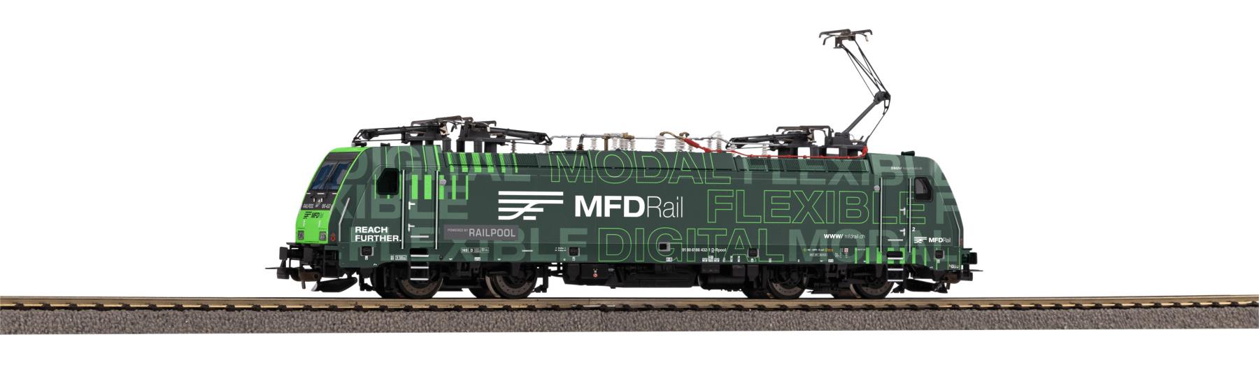 Piko 71330 Sound-E-Lok BR 186 MFD Rail Railpool VI 1:87 Spur H0