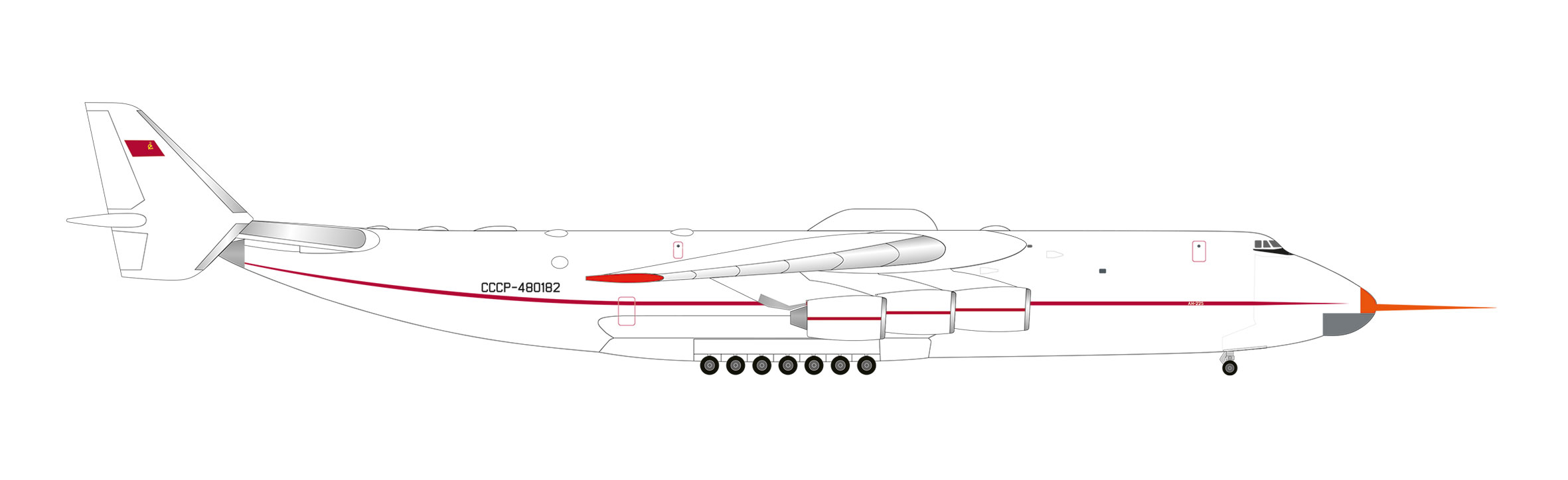 Herpa 539029 AN-225 Mriya with probe