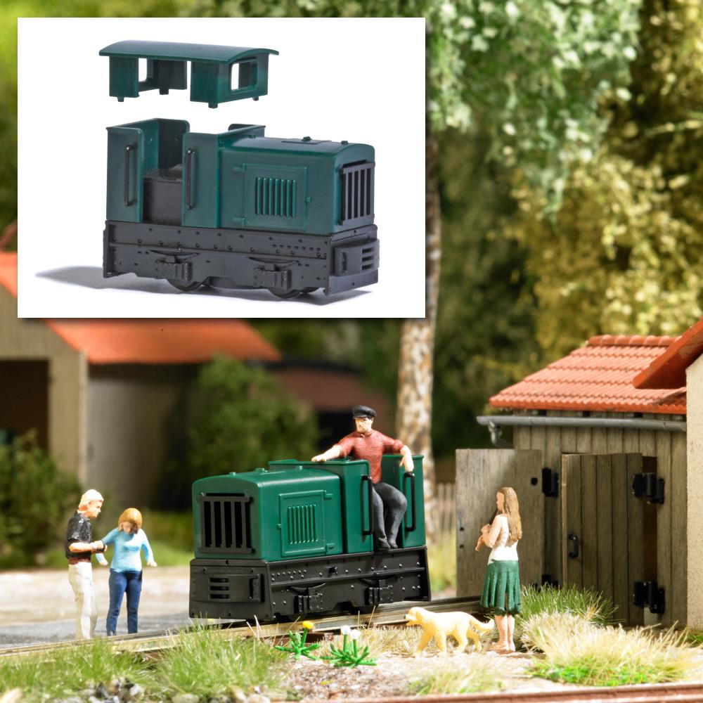 Busch 12400 Standmodell Diesellok Gmeinder 15/18 1:87 Spur H0f