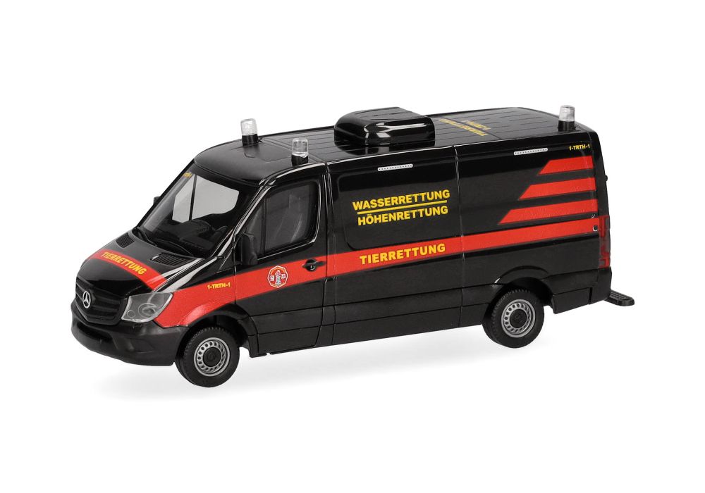 Herpa 098717 MB Sprinter '13 Kasten Flachdach Tierrettung 1:87 NEU