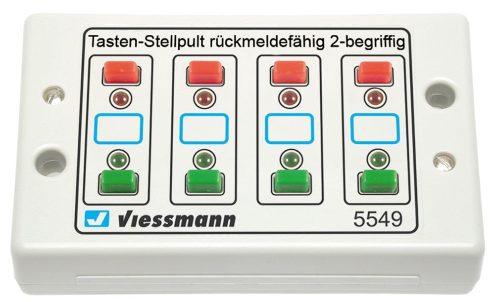 Viessmann 5549 Universal-Tasten-Stellpult, rückmeldefähig,2-begriffig